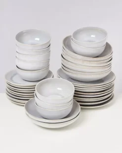 Discount Alcachofra Graublau - 40 Teiliges Set Geschirr Sets