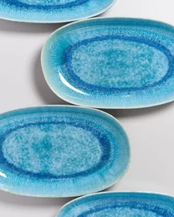 Clearance Alcachofra Servierplatte L Grunblau Servierplatten