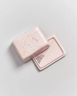 Discount Alojamento Butterdose Rosa Gesprenkelt Butterdosen
