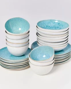 Hot Areia Aqua - 32 Teiliges Set Geschirr Sets