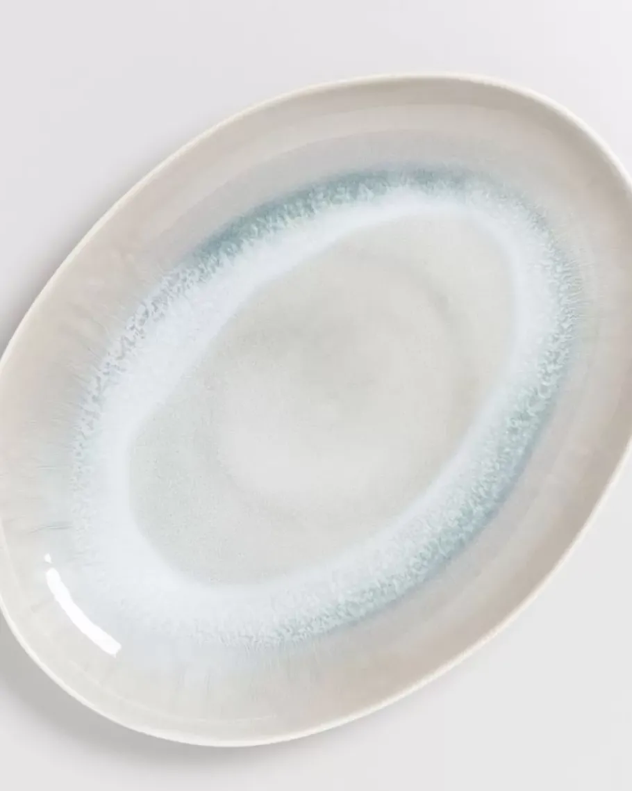 New Areia Servierplatte Oval Xl Grau Servierplatten