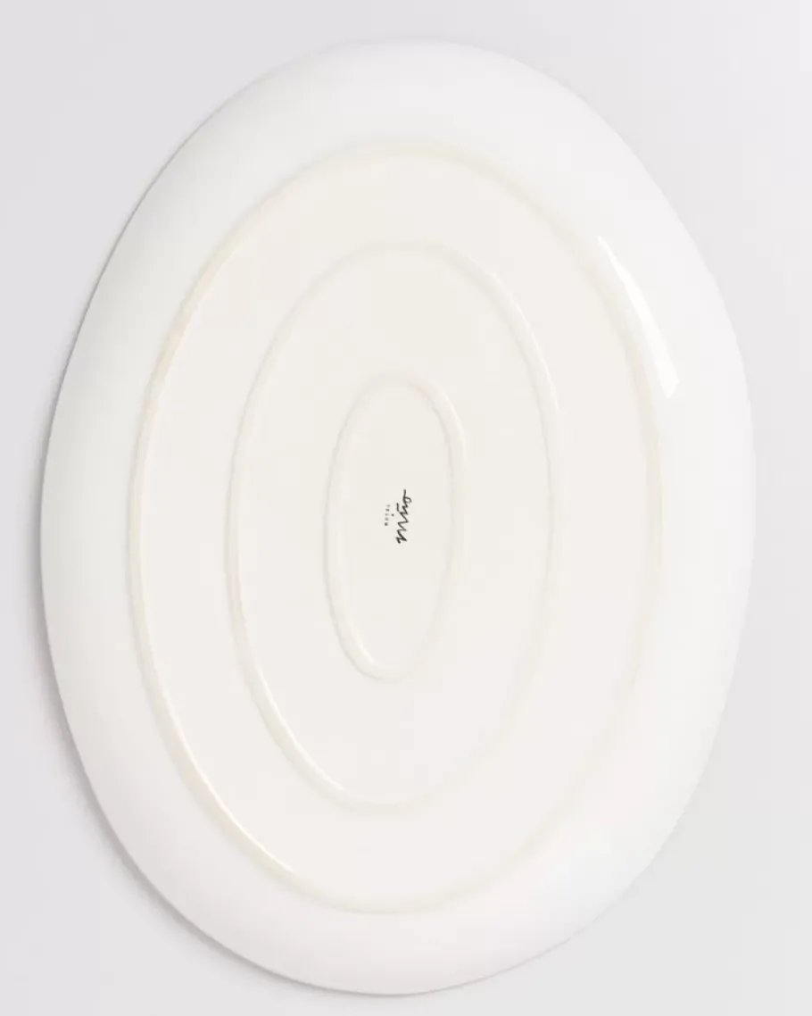 New Areia Servierplatte Oval Xl Grau Servierplatten