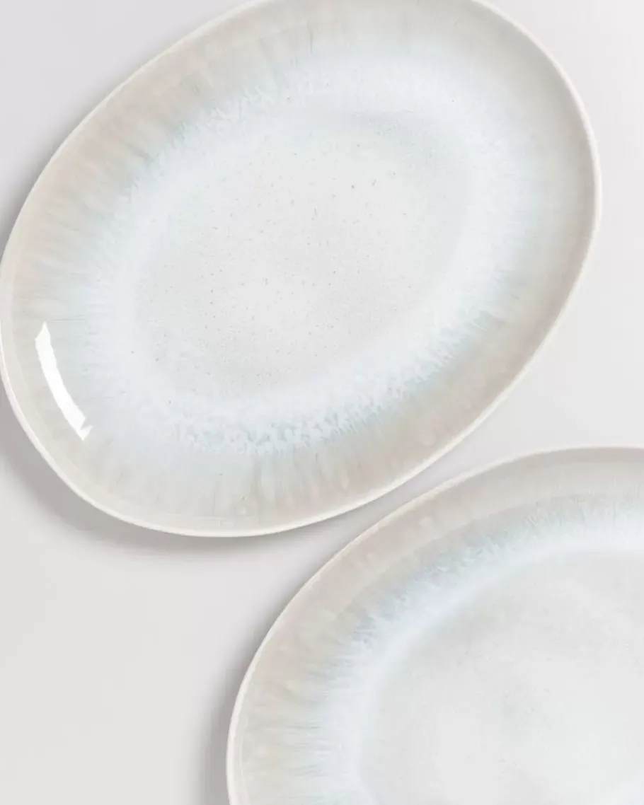 Discount Areia Servierplatte Oval L Grau Servierplatten