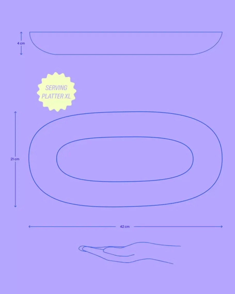 Best Sale Areia Servierplatte Xl Pink Servierplatten