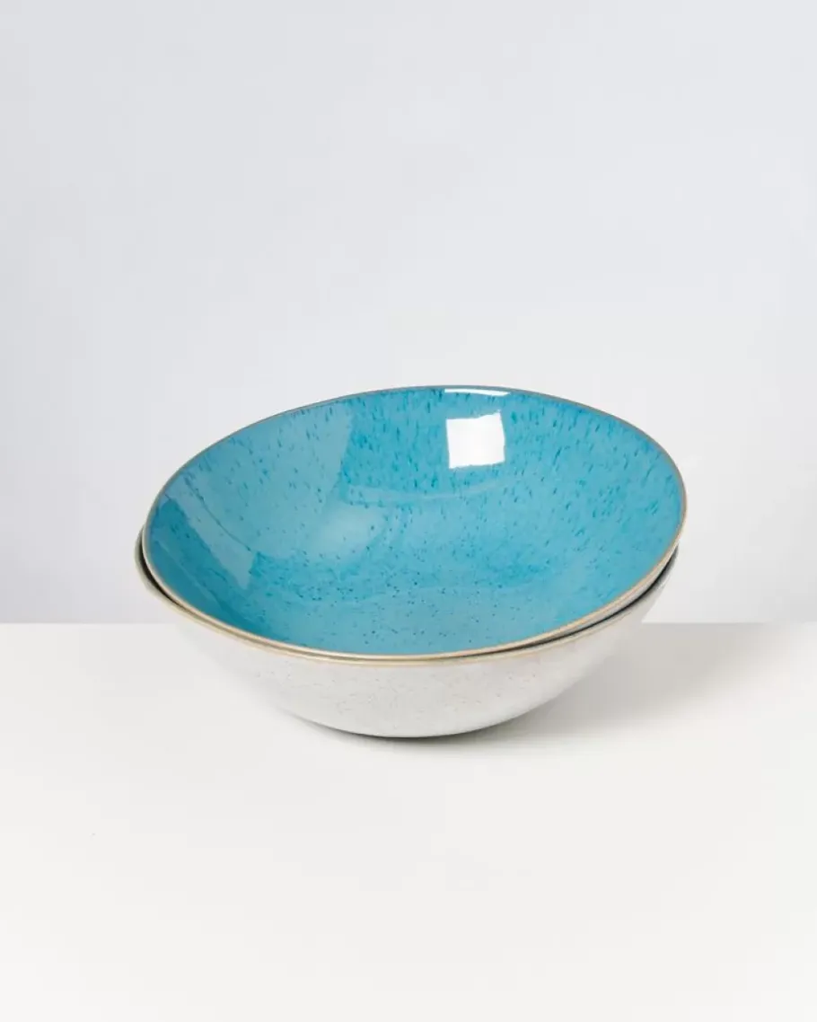 Store Areia Servierschale Gros Flach Aqua Obstschalen