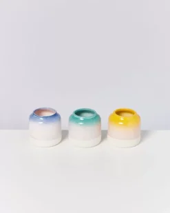 Sale Bebe Vase Gelb Rosa Gesprenkelt Vasen