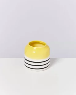 Best Sale Bebe Vase Gelb Schwarz Gestreift Vasen