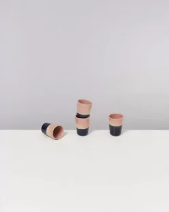 Cheap Bica 4Er Set Espressobecher Pink Navy Cream 4 Teilige Sets