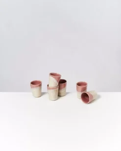 Fashion Bica 6Er Set Espressobecher Pink Cream 6 Teilige Sets