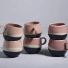 Hot Bica 6Er Set Tasse Gros Pink Navy Cream 6 Teilige Sets