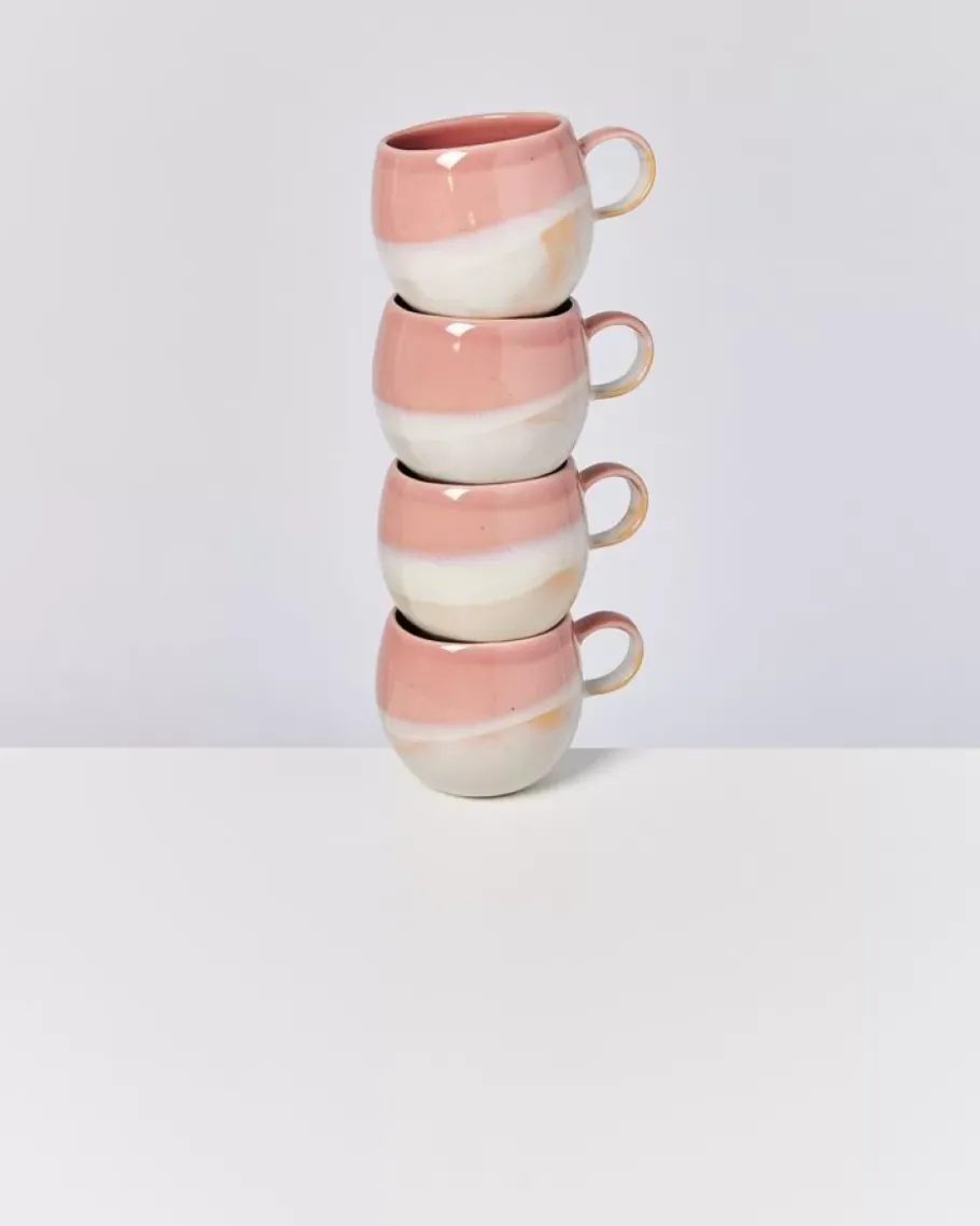 Hot Bica Tasse Gros Pink Cream Tassen & Becher
