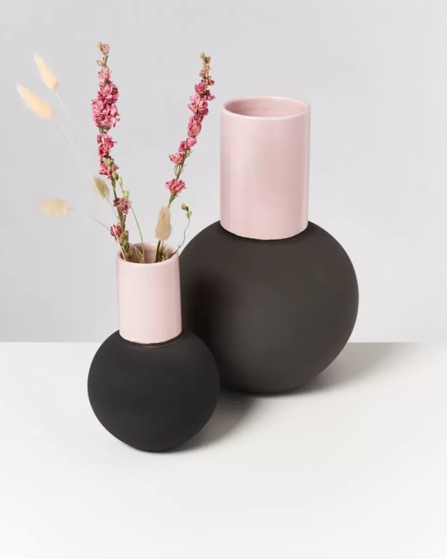 Online Bola Vase L Rose Grau Vasen