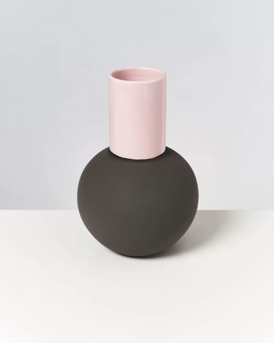 Online Bola Vase L Rose Grau Vasen