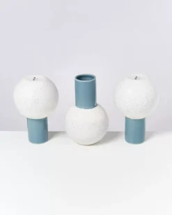 Shop Bola Vase M Graublau Gesprenkelt Bola M