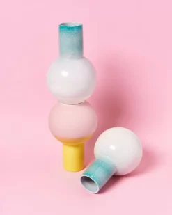 Clearance Bola Vase M Grun Rosa Gesprenkelt Bola M