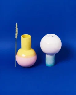 Discount Bola Vase M Grun Rosa Gesprenkelt Vasen