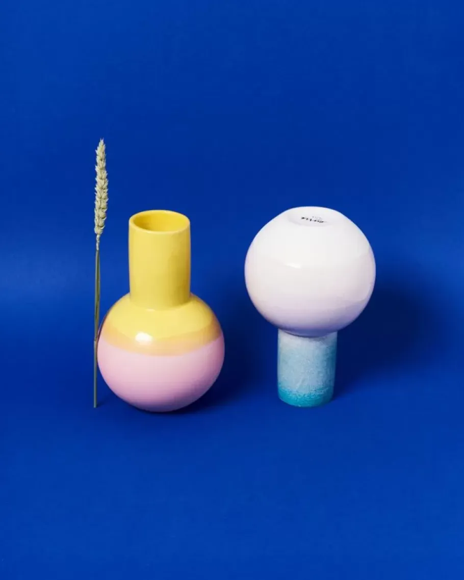 Discount Bola Vase M Grun Rosa Gesprenkelt Vasen
