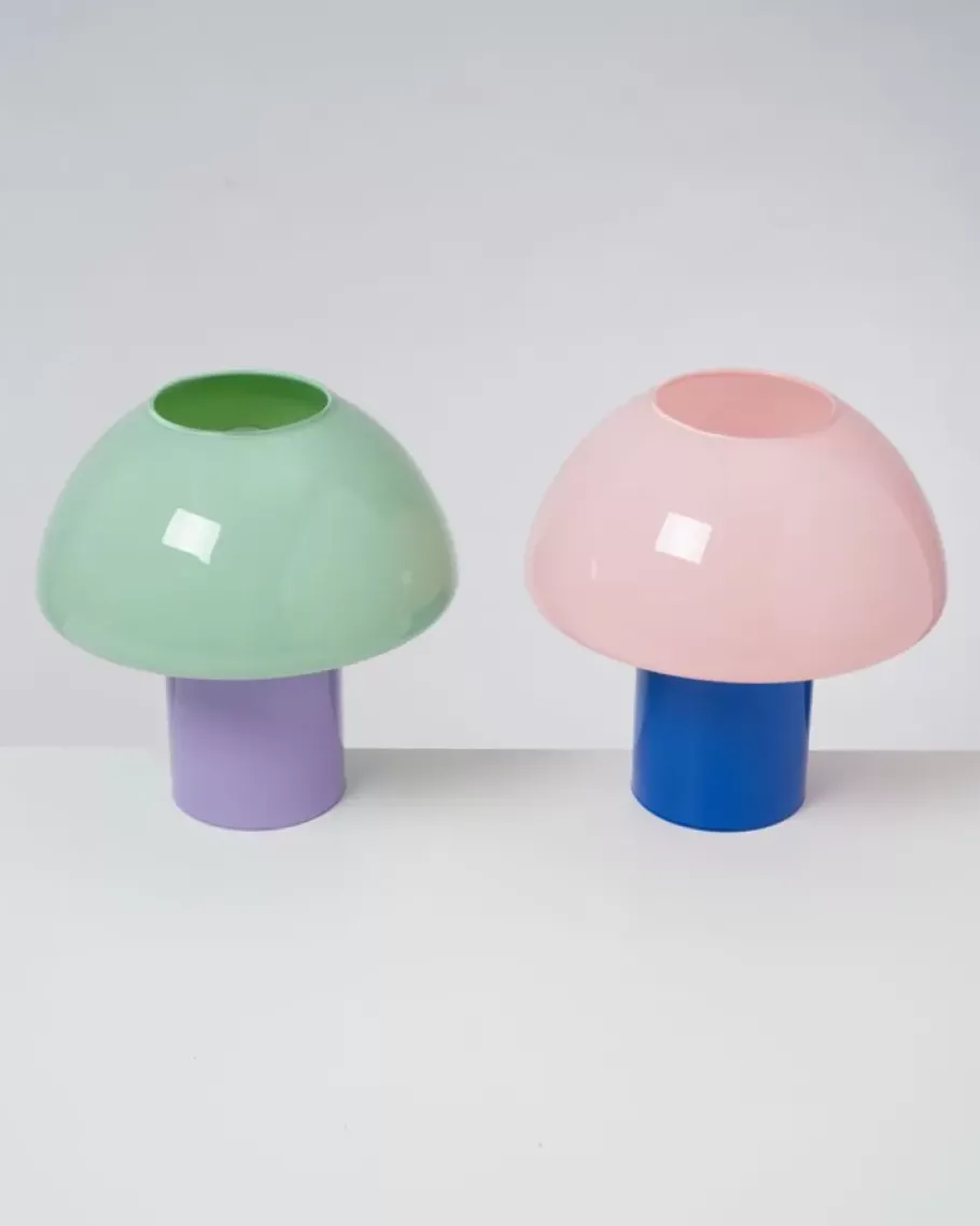 Cheap Cogumelo Glaslampe Mint Lila Lampen