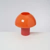 Clearance Cogumelo Glaslampe Orange Rot Lampen
