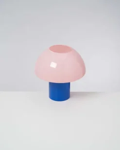 Hot Cogumelo Glaslampe Rosa Blau Lampen