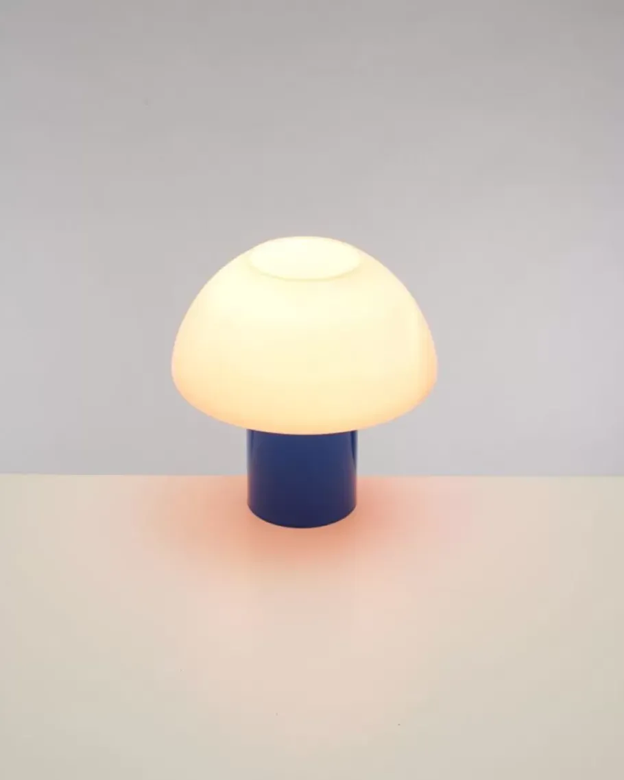 Hot Cogumelo Glaslampe Rosa Blau Lampen