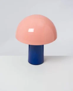 Flash Sale Cogumelo Keramiklampe Rosa Blau Lampen
