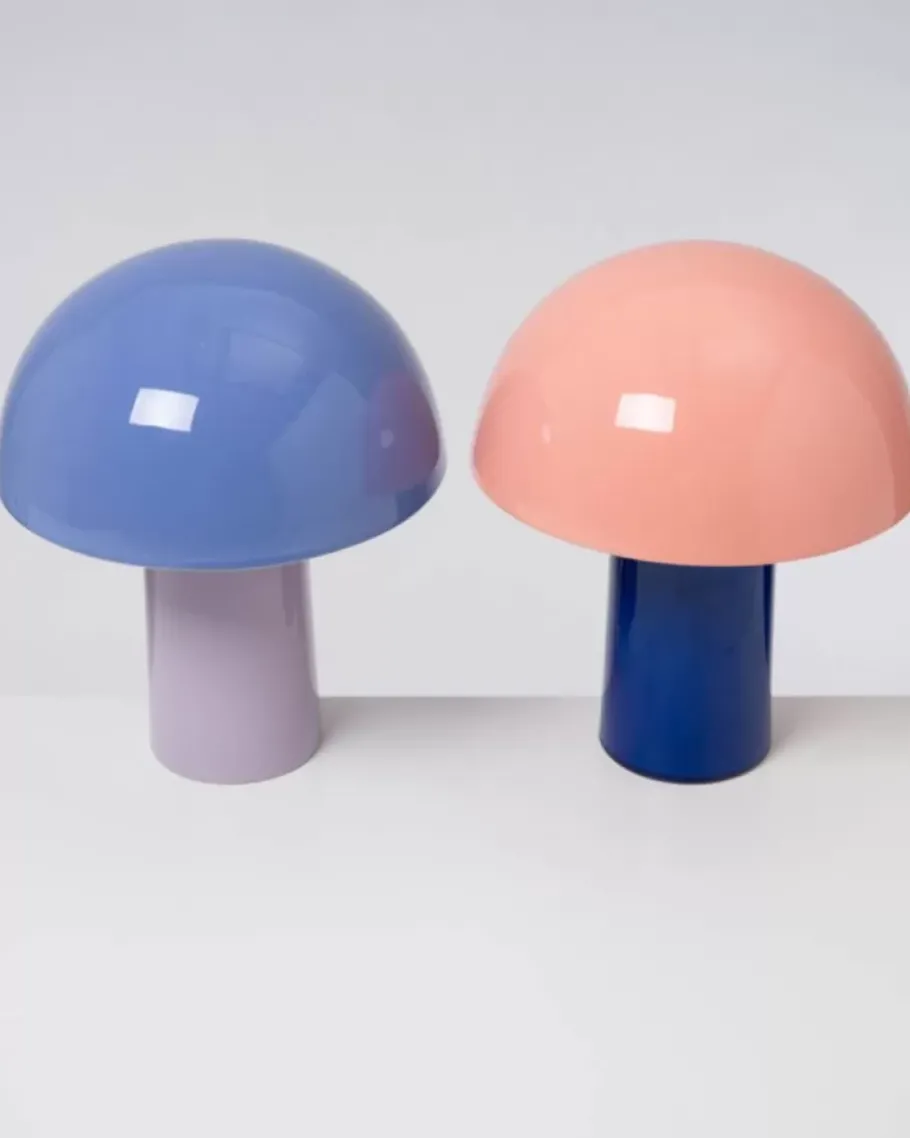 Flash Sale Cogumelo Keramiklampe Rosa Blau Lampen