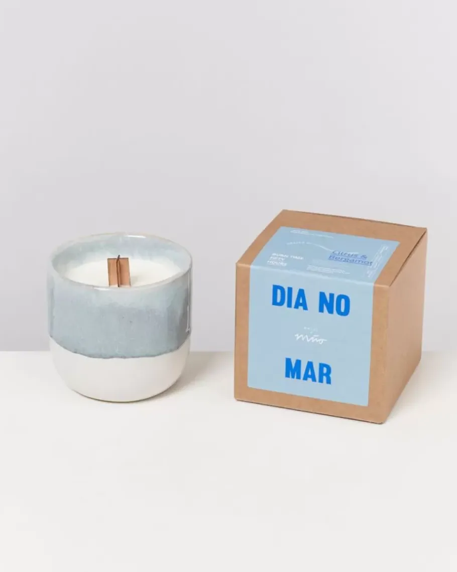 Discount Coimbra Duftkerze "Dia No Mar" Graublau Duftkerzen