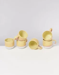 Outlet Coimbra 6Er Set Tasse Gros Gelb Tassen & Becher Sets
