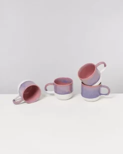 Outlet Coimbra 4Er Set Tasse Gros Lila Rosa 4 Teilige Sets