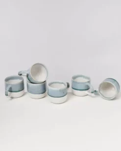 Clearance Coimbra 6Er Set Tasse Gros Graublau Tassen & Becher