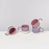 Clearance Coimbra 4Er Set Tasse Gros Lila Rosa Tassen & Becher Sets