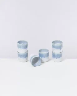 Cheap Copa Alto Becher Klein Blau Weis Kleine Becher