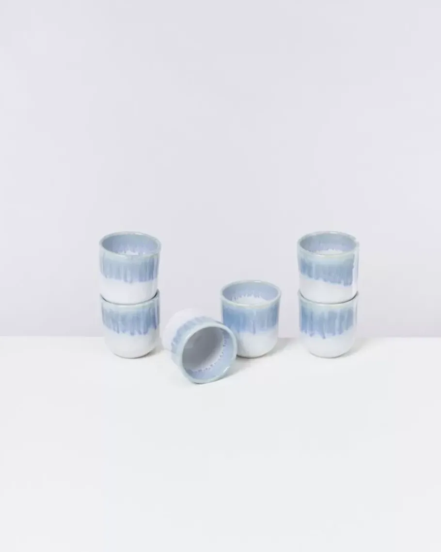 Cheap Copa Alto Becher Klein Blau Weis Kleine Becher