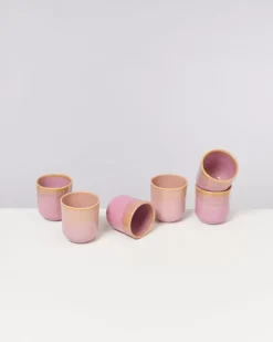 Fashion Copa Alto 6Er Set Becher Klein Gelb Rose 6 Teilige Sets