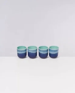 Flash Sale Copa Alto 4Er Set Becher Klein Turkis Tassen & Becher