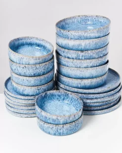Cheap Cordoama Blau Gesprenkelt - 24 Teiliges Set Geschirr Sets