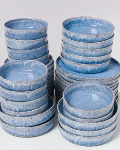 Best Cordoama Blau Gesprenkelt - 40 Teiliges Set Geschirr Sets