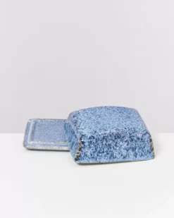 Cheap Cordoama Butterdose Blau Gesprenkelt Butterdosen