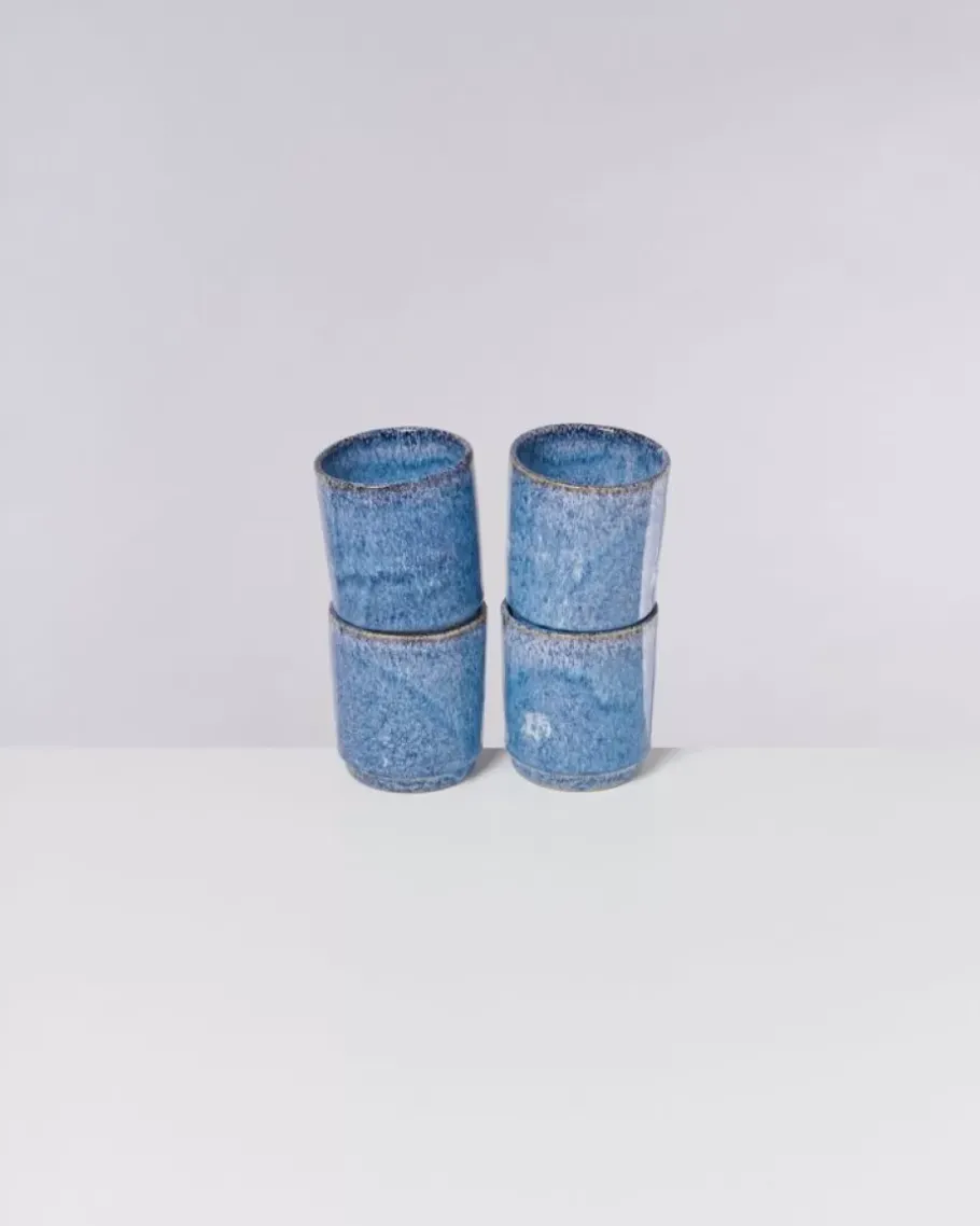 Discount Cordoama 4Er Set Becher Gros Blau Gesprenkelt Tassen & Becher