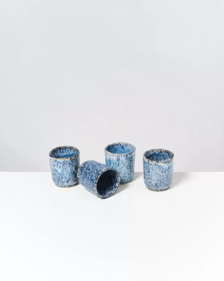 Sale Cordoama 4Er Set Becher Klein Blau Gesprenkelt Tassen & Becher