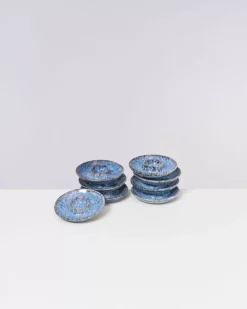 Clearance Cordoama 8Er Set Eierbecher Blau Gesprenkelt Eierbecher