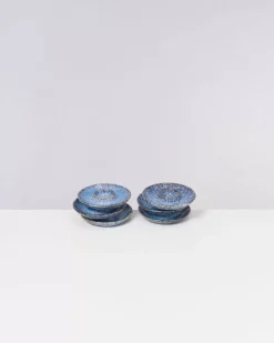 New Cordoama 6Er Set Eierbecher Blau Gesprenkelt Eierbecher
