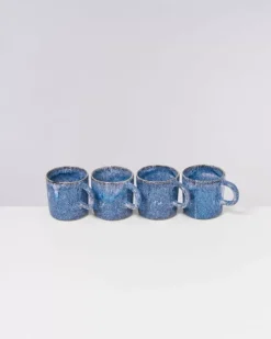 Discount Cordoama 4Er Set Tasse Gros Blau Gesprenkelt 4 Teilige Sets