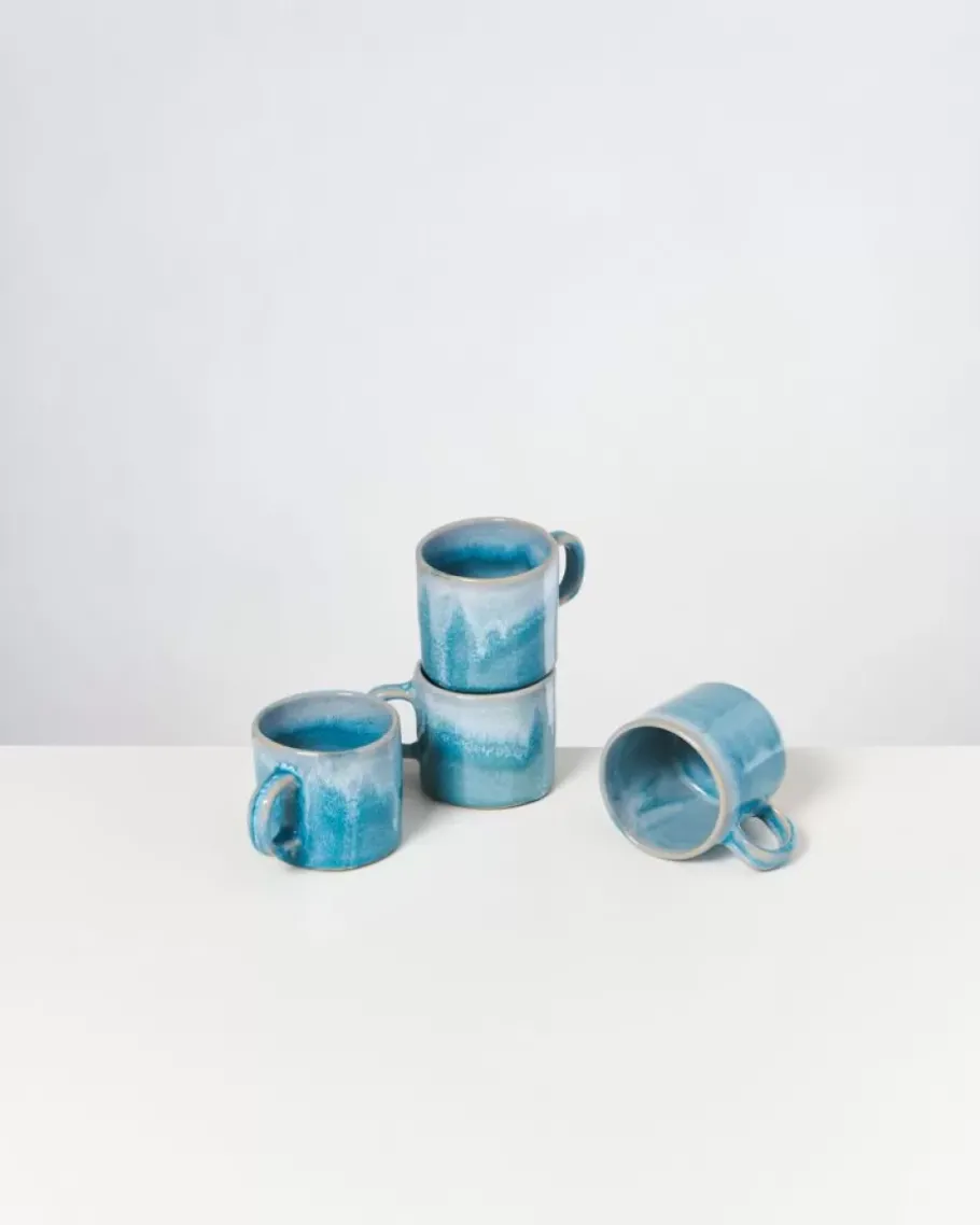 Clearance Cordoama 4Er Set Tasse Klein Aqua Tassen & Becher