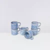Cheap Cordoama 6Er Set Tasse Klein Blau Gesprenkelt Tassen & Becher