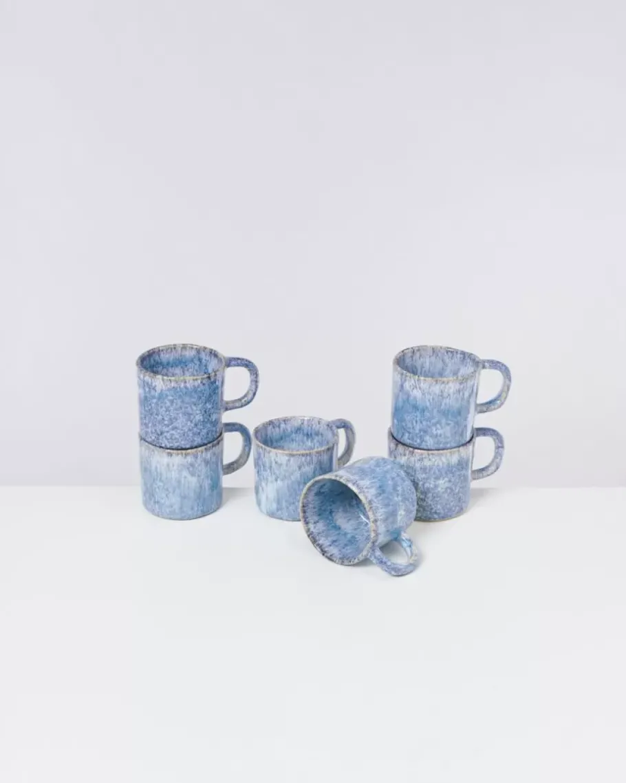 Cheap Cordoama 6Er Set Tasse Klein Blau Gesprenkelt Tassen & Becher