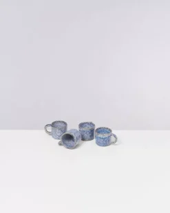 Fashion Cordoama Espressotasse Blau Gesprenkelt Tassen & Becher
