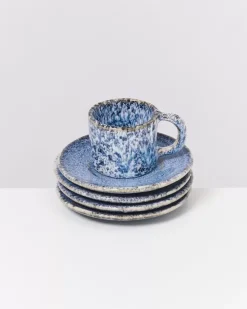 Outlet Cordoama Espresso-Untertasse Blau Gesprenkelt Espressotassen