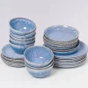 Cheap Cordoama Klassik Blau Gesprenkelt - 32 Teiliges Set Geschirr Sets